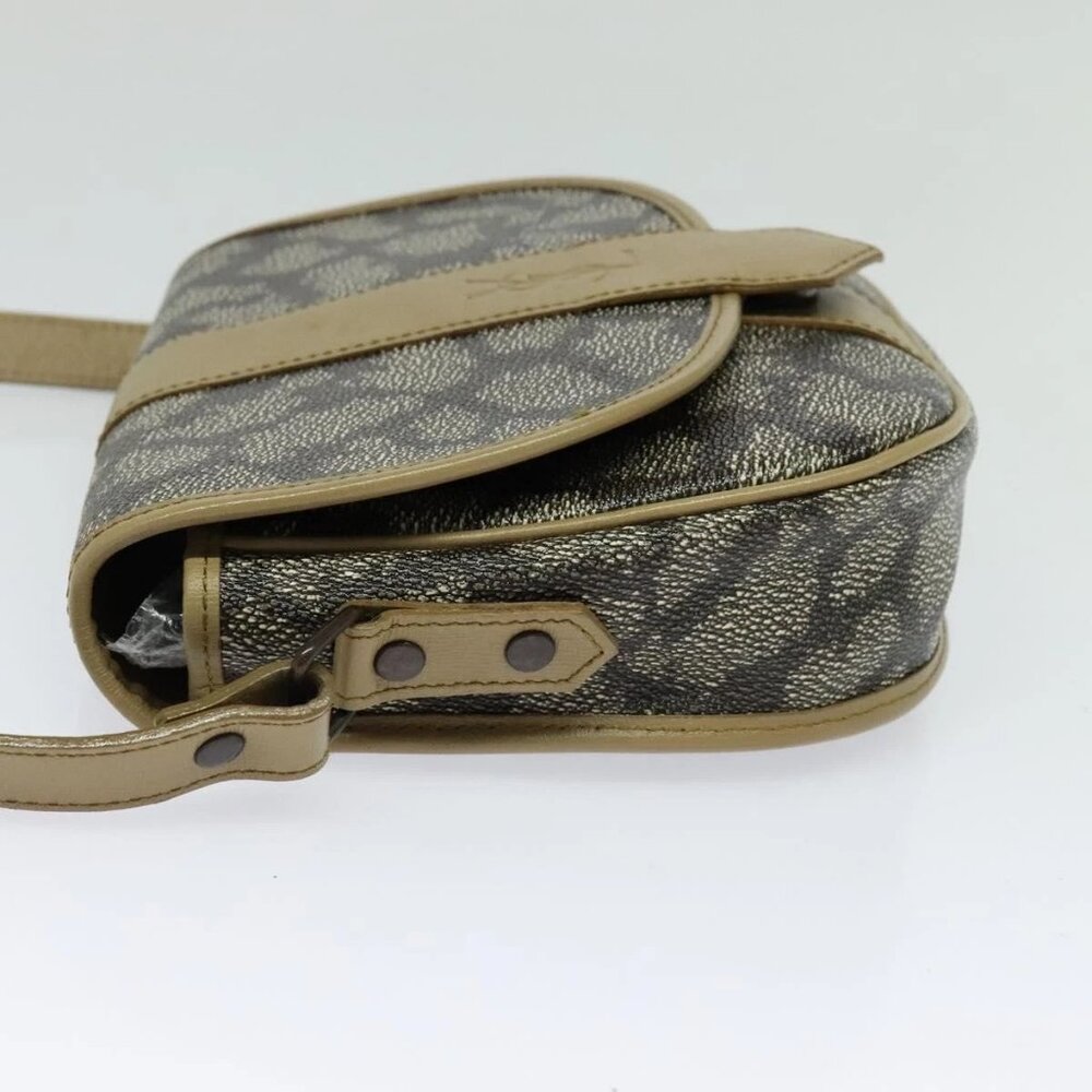 SAINT LAURENT Shoulder Bag PVC embossed Gray Auth BA782 - Picture 6 of 16